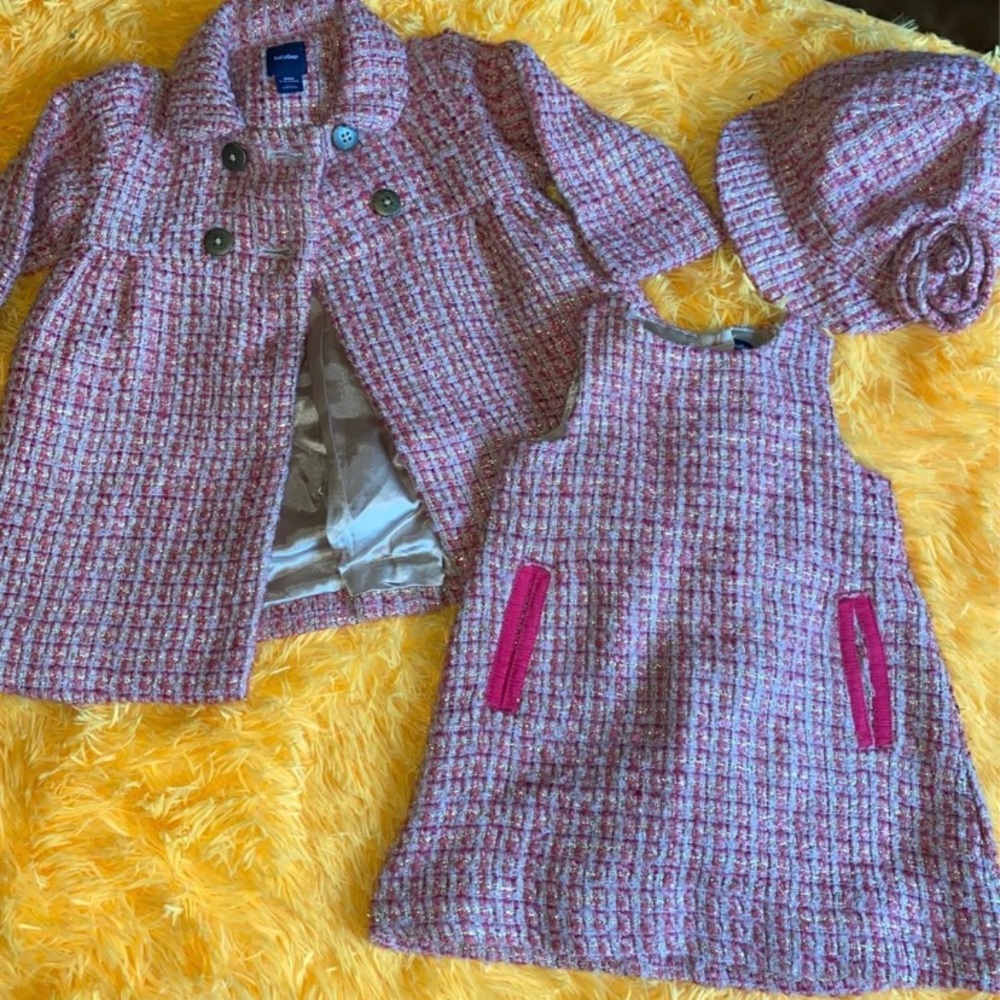Size 6-12 BabyGap, dress , jacket and hat